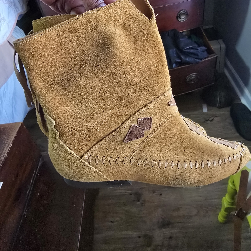 Vintage Leather Fringe Cowboy Boots by Clicks - Picture 2 of 5